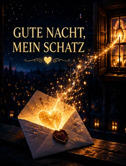 Gute Nacht mein Schatz Bilder mit Liebesbrief