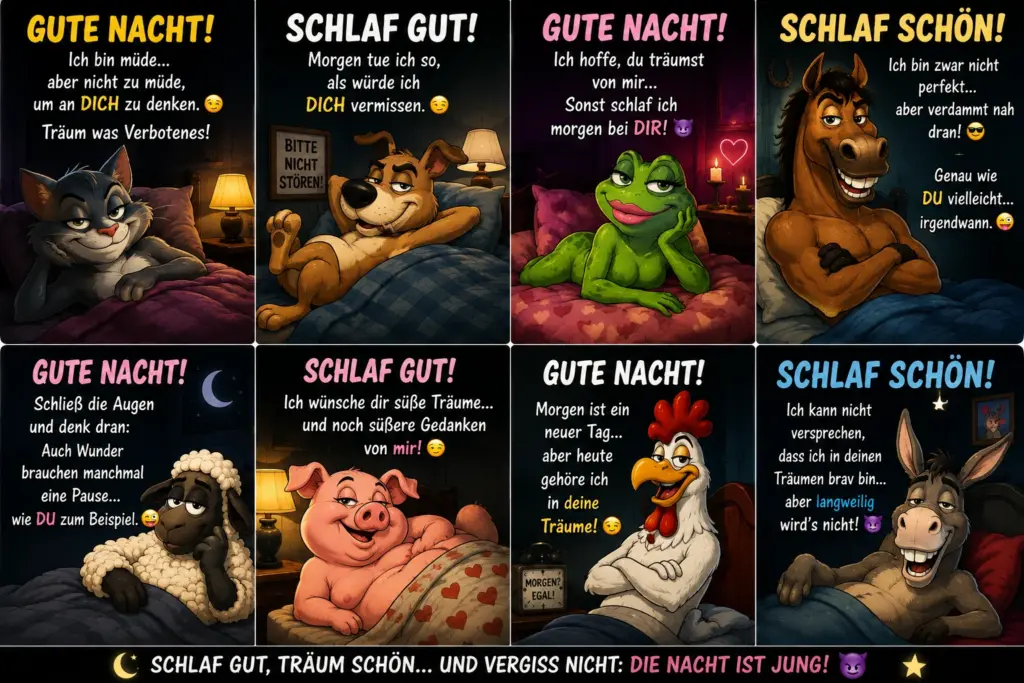Gute Nacht Bilder lustig