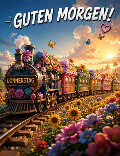 Guten Morgen Donnerstag Blumen