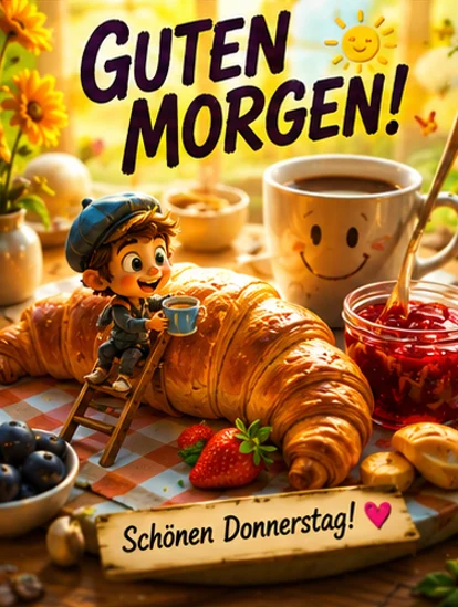 Guten Morgen Donnerstag für WhatsApp Bild neu gratis