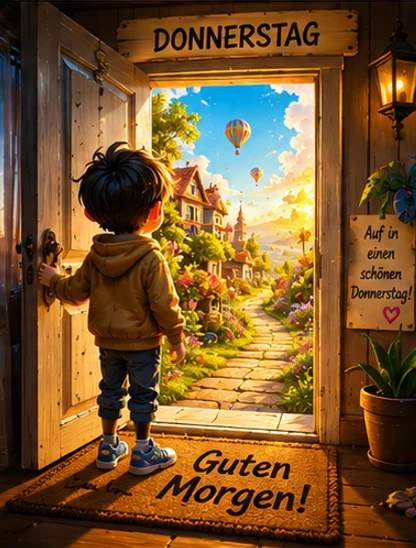 Guten Morgen Donnerstag für WhatsApp Bild online gratis