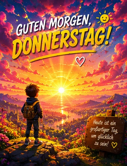 Guten Morgen Donnerstag für WhatsApp Bilder gratis