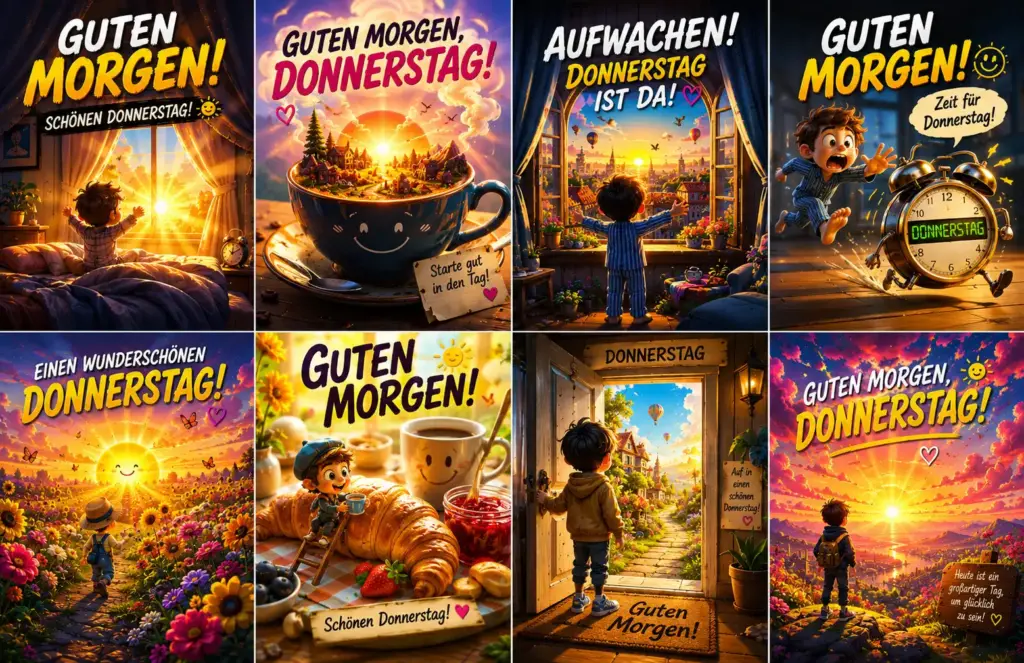 Guten Morgen Donnerstag für WhatsApp