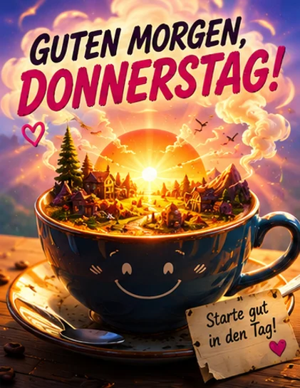 Guten Morgen Donnerstag für WhatsApp gratis Bild