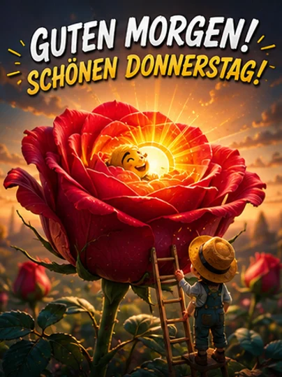 Guten Morgen Schönen Donnerstag Rosen Bild neu