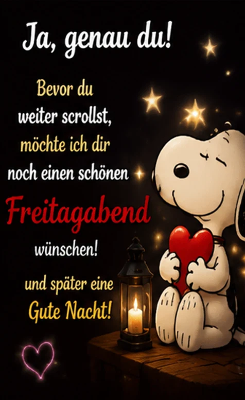 Herzliche Freitagabend Grüße mit Comic Figur
