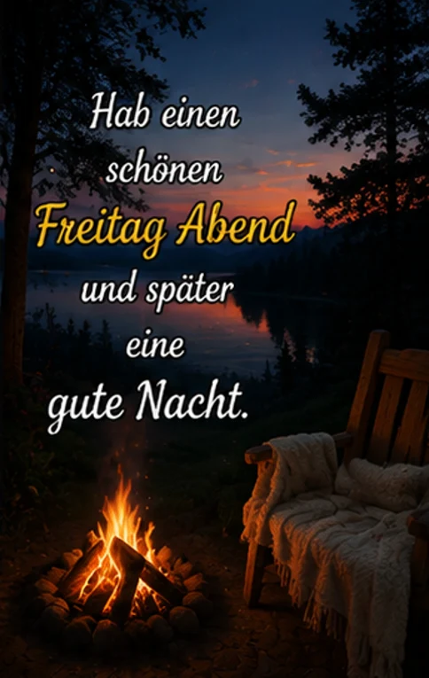 Herzliche Grüße zum Freitagabend am Lagerfeuer