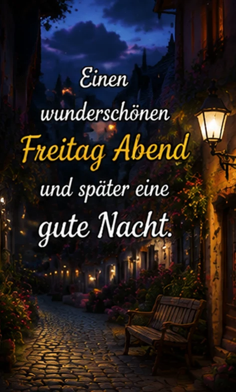 Romantische Grüße zum Freitagabend in der Altstadt