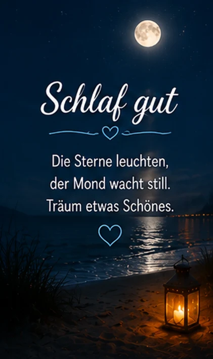 Schlaf gut Kurz Gedicht am Meer