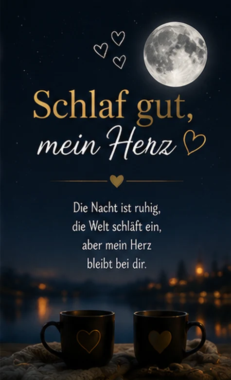 Schlaf gut mein Herz Bilder und Sprüche
