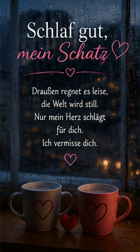 Schlaf gut mein Schatz Bilder bei Regen