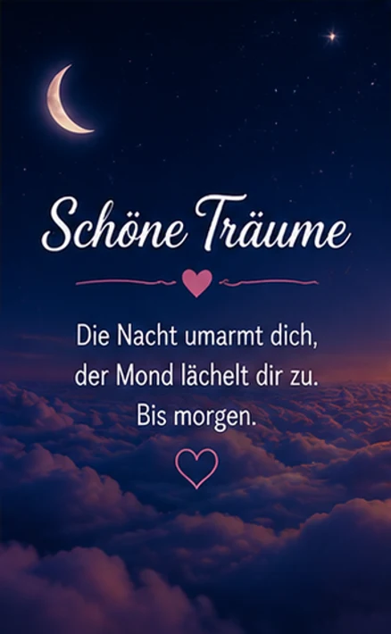 Schöne Träume Kurz Gedicht über den Wolken