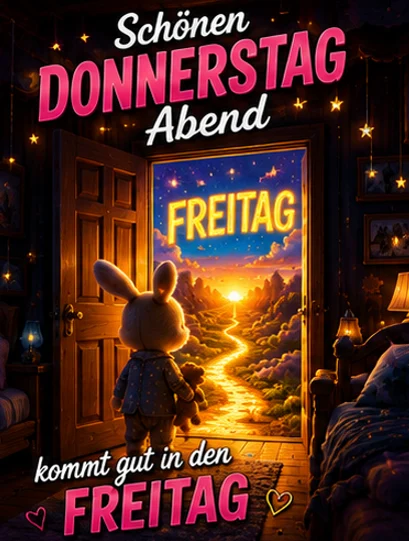 Schönen Donnerstag Abend, kommt gut in den Freitag