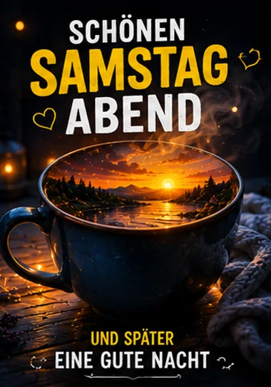 Schönen Samstag Abend und später eine Gute Nacht Bild neu