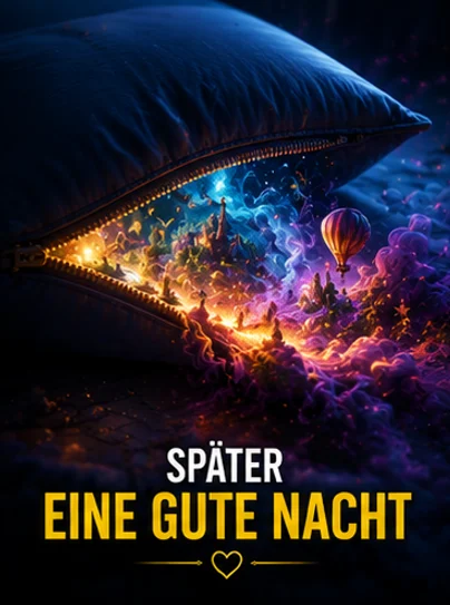 Später eine Gute Nacht Kissen Traumwelt Bild