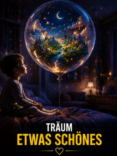 Träum etwas Schönes Junge Luftballon Bild