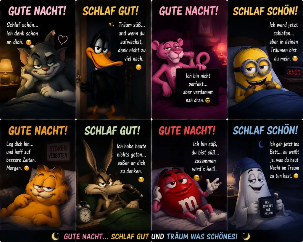 Verrückt witzige Gute Nacht Bilder