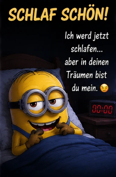 Verrückt witzige Gute Nacht Bilder mit Minion
