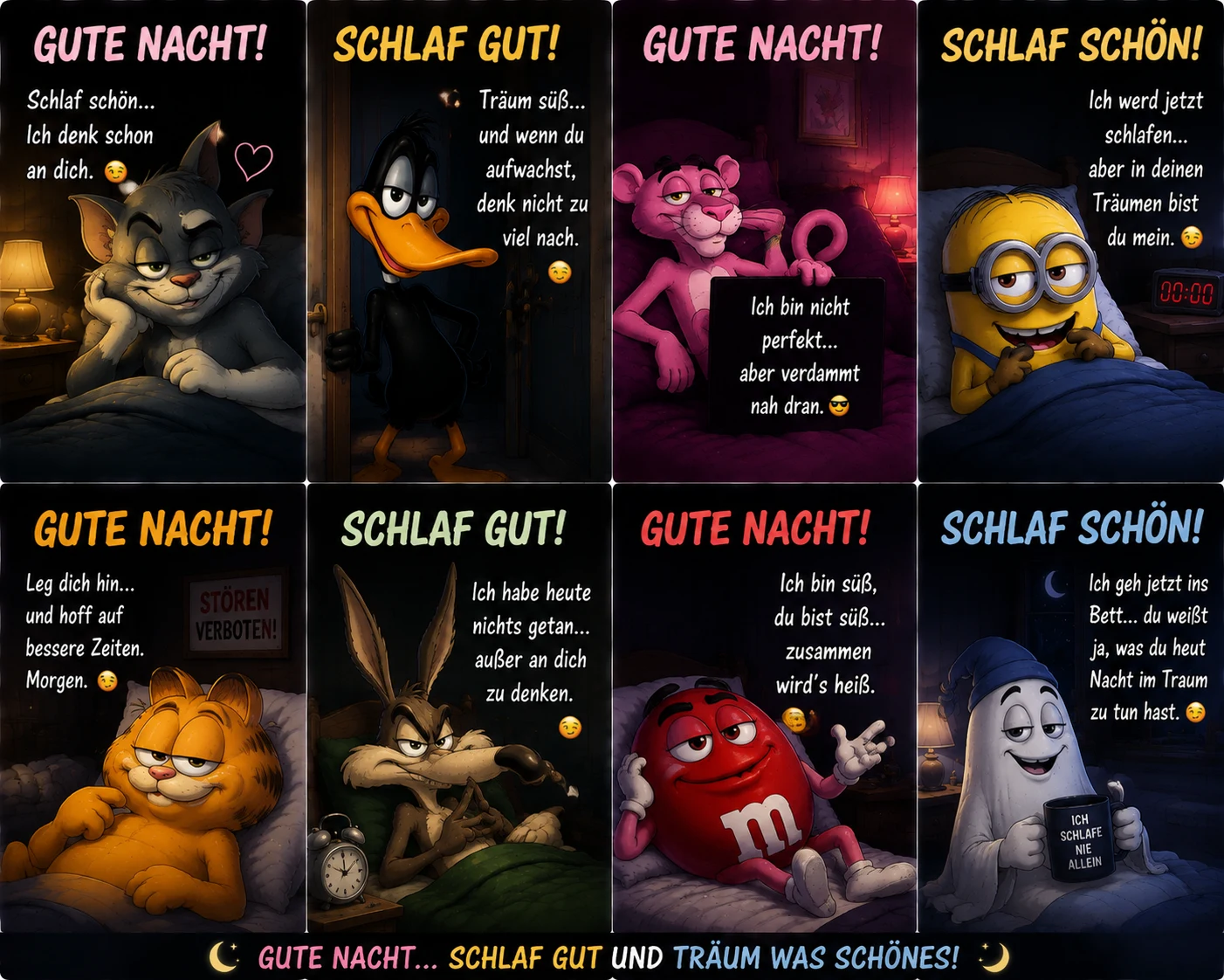 Verrückt witzige Gute Nacht Bilder