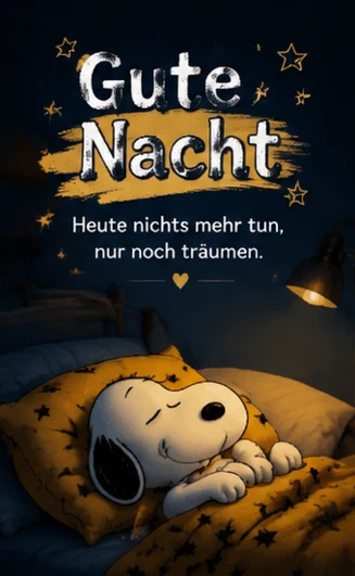 WhatsApp Gute Nacht Bilder mit Snoopy