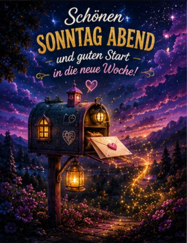 Schönen Sonntag Abend und später eine...
