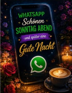 Schönen Sonntag Abend und später eine gute Nacht lustig